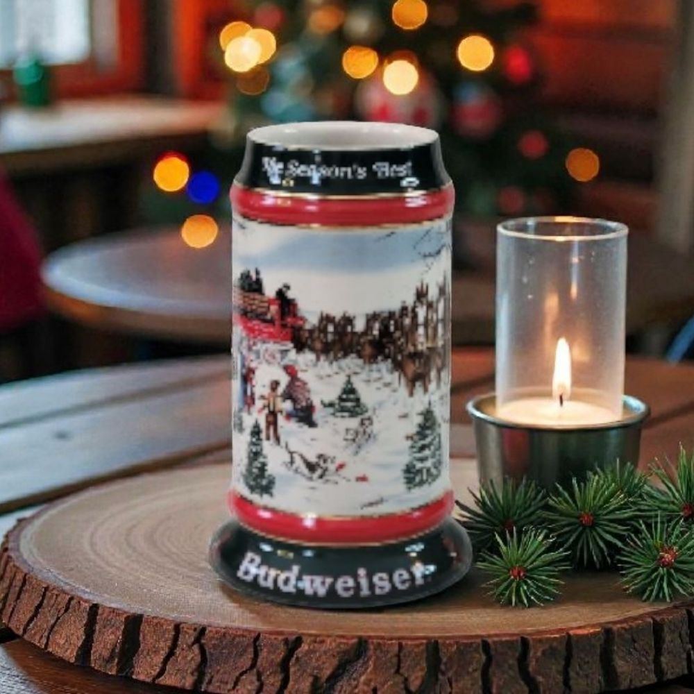 Vintage Budweiser Clydesdales Stein "The Season's Best" 1991